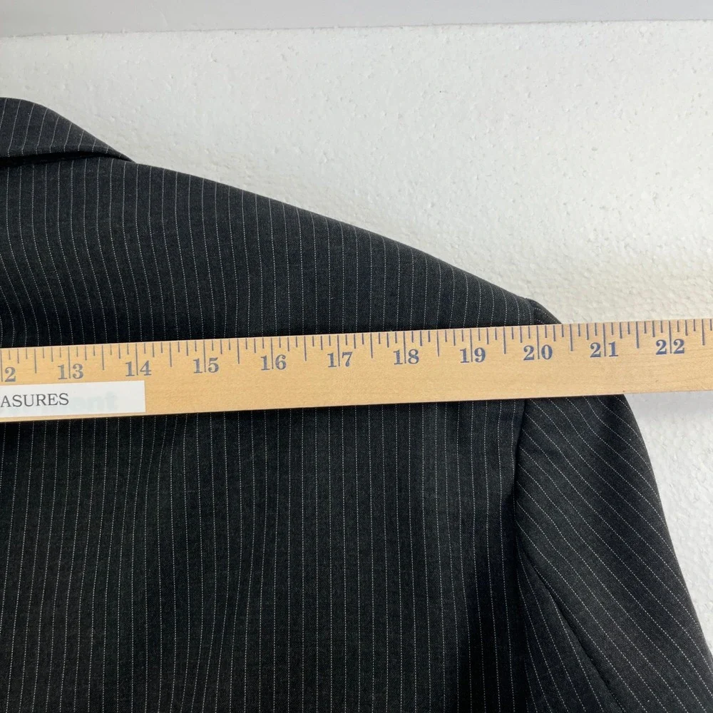 Jos A Bank Mens 44R Charcoal Pinstripe Wool Suit Coat Jacket Blazer‎